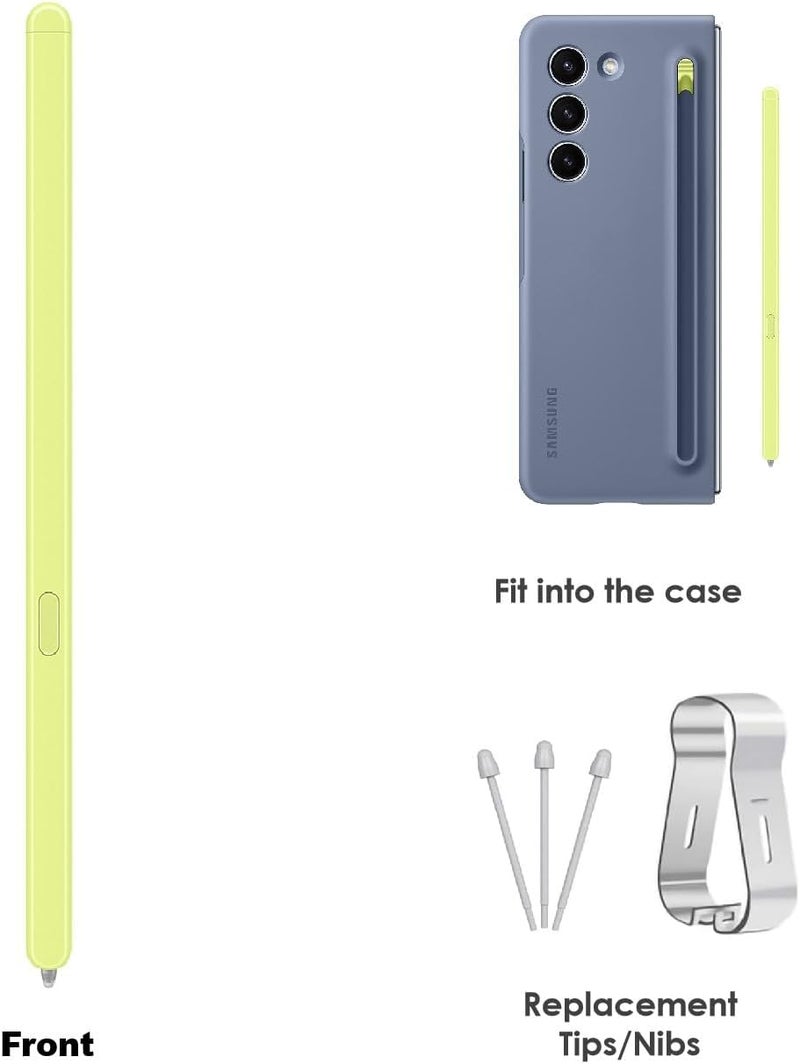 SLQ Galaxy Z Fold 6/Fold 5 Slim S Pen Fold Edition 4096 Pressure Levels Compatible with Galaxy Z Fold 6/5 Phones Only, Fold 5 Pen Slim 1.5mm Pen Tip, with 3*Tips (Green) - Image 3